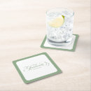 Search for sage green coasters Script typography