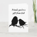 Search for black white bird silhouette postcards Friend