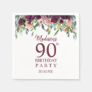 Search for 90th birthday napkins Watercolor