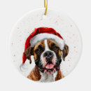 Search for boxer dog christmas tree decorations Watercolor