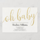 Search for gold baby girl shower invitations Calligraphy