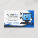 Search for computer technician business cards Pc repair