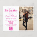 Search for qr code birthday invitations Pink