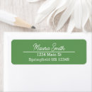 Search for dark green return address labels Traditional