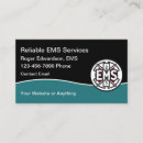 Search for emergency medical services business cards Ems