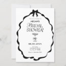 Search for ribbon bridal shower invitations Black and white