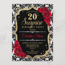 Search for black and red birthday invitations For her