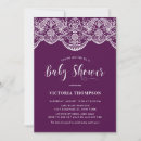 Search for elegant baby shower invitations Purple