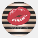 Search for red gold black stickers Lips