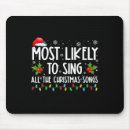 Search for sing christmas mousepads Santa claus