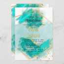 Search for teal and gold bridal shower invitations Turquoise