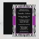 Search for zebra bridal shower invitations Black