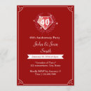 Search for ruby wedding anniversary invitations Classy