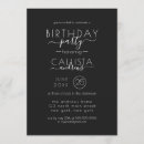 Search for black and white birthday invitations Minimalist