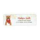 Search for red scarf return address labels Cute