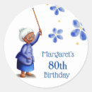 Search for 80th eighty 80 years old stickers Watercolor