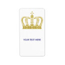 Search for gold crown return address labels King