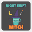 Search for halloween coffee stickers Witch