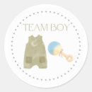 Search for gender reveal baby stickers Round