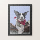 Search for collie puzzles Black and white