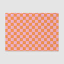 Search for pink and orange tissue paper Chequered