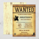 Search for wanted birthday invitations Rustic