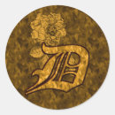 Search for gold monogram d stickers Elegant