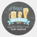 Search for baby is brewing stickers Couples baby shower