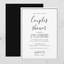 Search for unique couples shower invitations Black and white