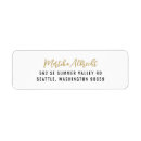 Search for black gold white return address labels Simple