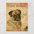 Search for pug painting postcards Vintage
