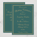 Search for dark green and gold wedding invitations Chic