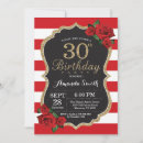Search for red rose birthday invitations Adult birthday party