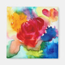 Search for abstract rose magnets Watercolor