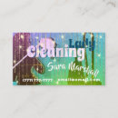 Search for cleaning lady business cards Pink