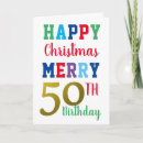 Search for unique 50th birthday cards Typography