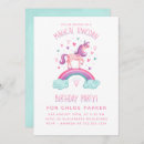 Search for rainbow unicorn birthday invitations Cute