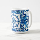 Search for blue mosaic mugs Vintage