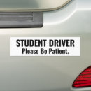 Search for student driver bumper stickers Driver's education
