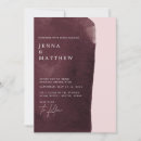 Search for watercolor wash wedding invitations Burgundy