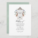 Search for watercolor crest wedding invitations Greenery