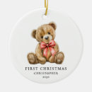 Search for teddy bear christmas tree decorations Baby first christmas