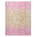 Search for pink glitter notebooks Gold