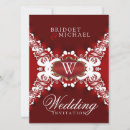 Search for red ribbon wedding invitations Decorative