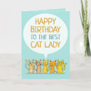 Search for cat lady birthday cards Cartoon