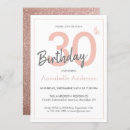 Search for pink and gold 30th birthday invitations Trendy