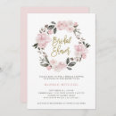 Search for blush floral bridal shower invitations Pink and gold
