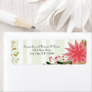Search for white flower return address labels Poinsettia