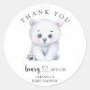 Search for winter woodland baby shower stickers Bear