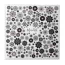 Search for black and white floral pattern tiles Cute
